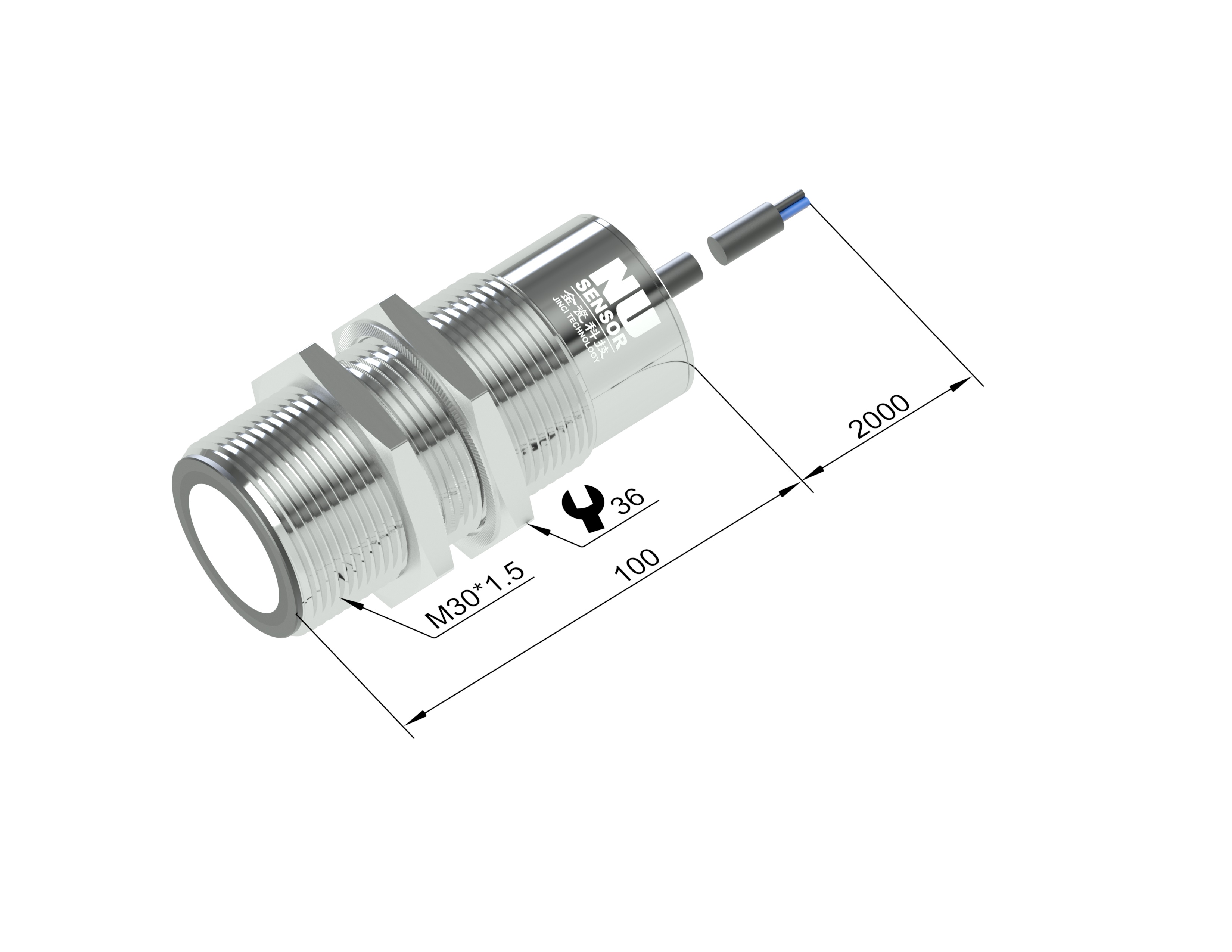 收发一体超声传感器